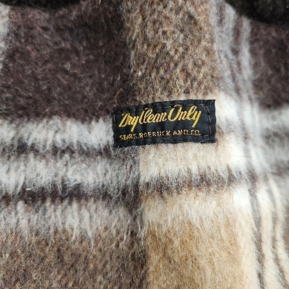 70s Vintage Sears  "The Leather Shop" Leather Lined Coat, Brown, Men's 44 Tall - Picture 7 of 11